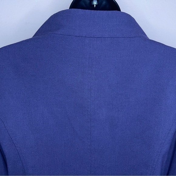 SIZE 6 AXCESS WOMENS PURPLE BLAZER 3/4 SLEEVE LINED BUTTON FRONT - Picture 6 of 11